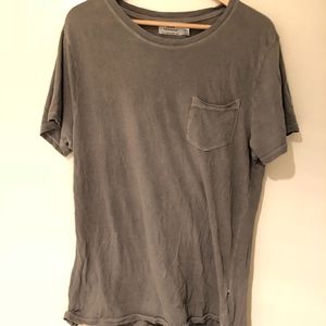 Topman Mens distressed Grey T-Shirt - Small